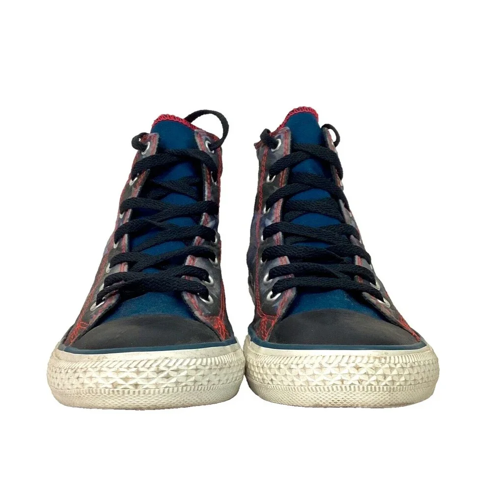Converse All-Star-Youth Sz 5-Red/White/Blue Midnight Stars Hi-Top Shoes- 647630F